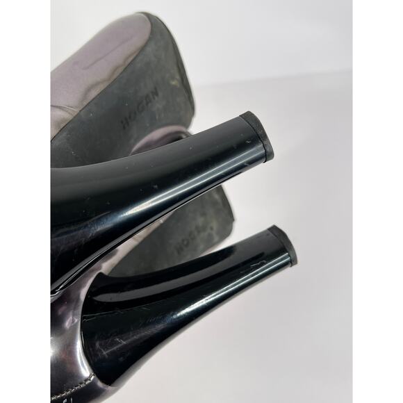 Hogan Women's Size 5 (eu 35.5) Metallic Silver 3.5 Inch Heels - Picture 10 of 12